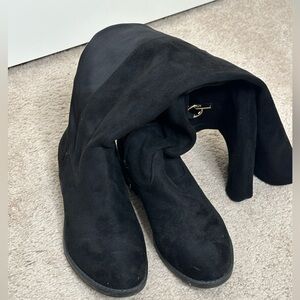 Knee high black boots